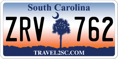 SC license plate ZRV762