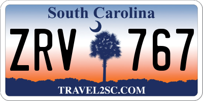 SC license plate ZRV767