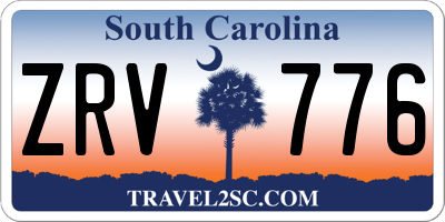 SC license plate ZRV776