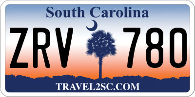 SC license plate ZRV780