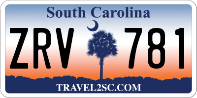 SC license plate ZRV781