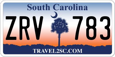SC license plate ZRV783