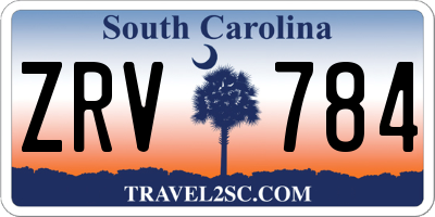 SC license plate ZRV784