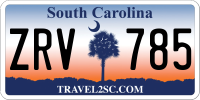 SC license plate ZRV785