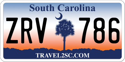 SC license plate ZRV786