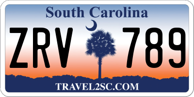 SC license plate ZRV789