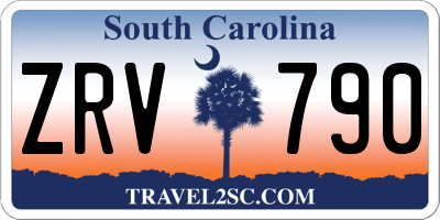 SC license plate ZRV790
