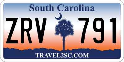 SC license plate ZRV791