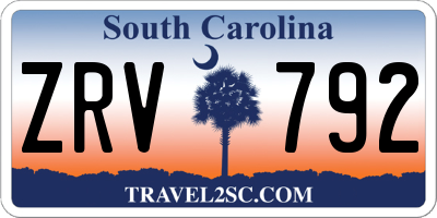 SC license plate ZRV792