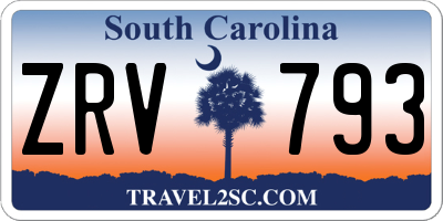 SC license plate ZRV793