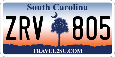 SC license plate ZRV805