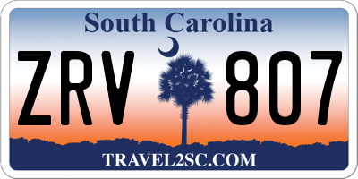 SC license plate ZRV807