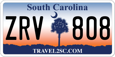 SC license plate ZRV808