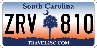 SC license plate ZRV810