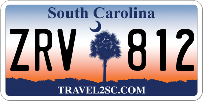 SC license plate ZRV812