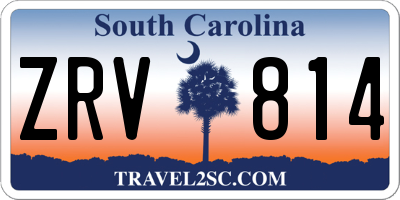SC license plate ZRV814