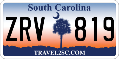SC license plate ZRV819