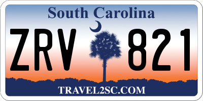 SC license plate ZRV821