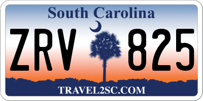 SC license plate ZRV825