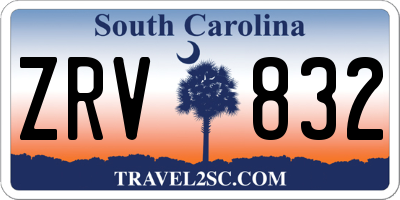 SC license plate ZRV832