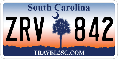 SC license plate ZRV842