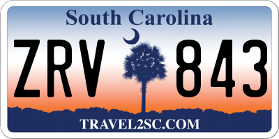 SC license plate ZRV843