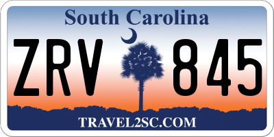 SC license plate ZRV845