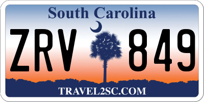 SC license plate ZRV849