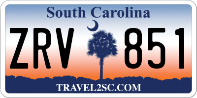 SC license plate ZRV851