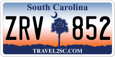 SC license plate ZRV852