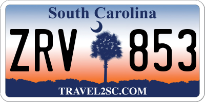 SC license plate ZRV853