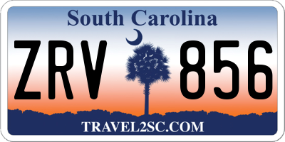 SC license plate ZRV856