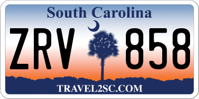 SC license plate ZRV858