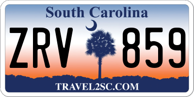 SC license plate ZRV859
