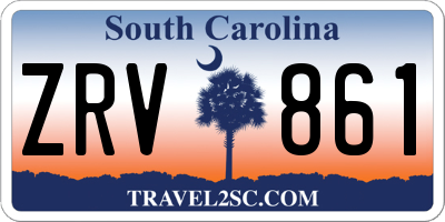 SC license plate ZRV861