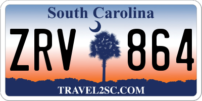 SC license plate ZRV864