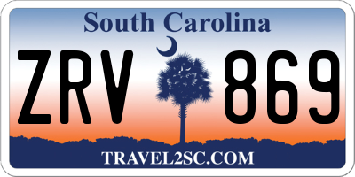 SC license plate ZRV869