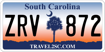 SC license plate ZRV872