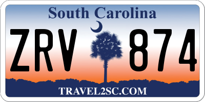 SC license plate ZRV874