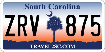 SC license plate ZRV875