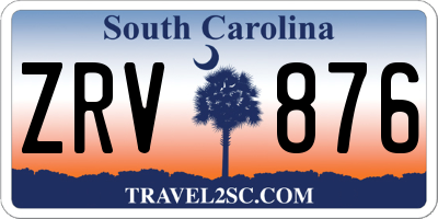 SC license plate ZRV876