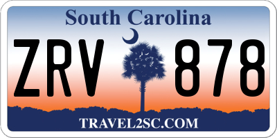 SC license plate ZRV878