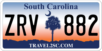 SC license plate ZRV882