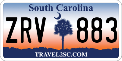 SC license plate ZRV883