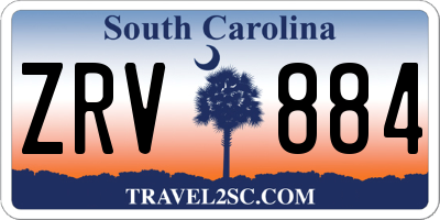 SC license plate ZRV884