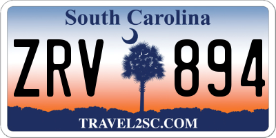 SC license plate ZRV894