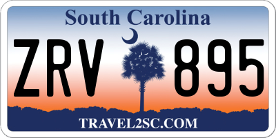 SC license plate ZRV895
