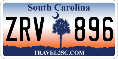 SC license plate ZRV896