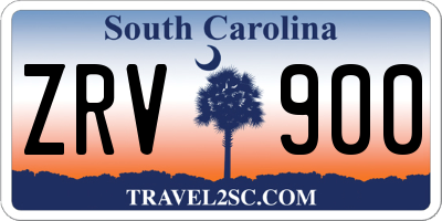 SC license plate ZRV900
