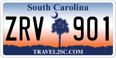 SC license plate ZRV901